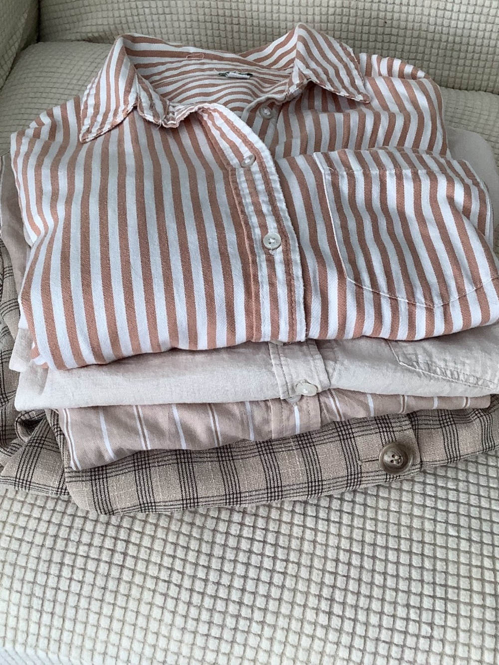 Neutral Cotton Button Down Shirt Bundle